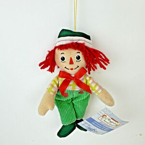 Kurt Adler Plush Raggedy Andy Christmas Ornament 7" Vintage 2009 Original tag